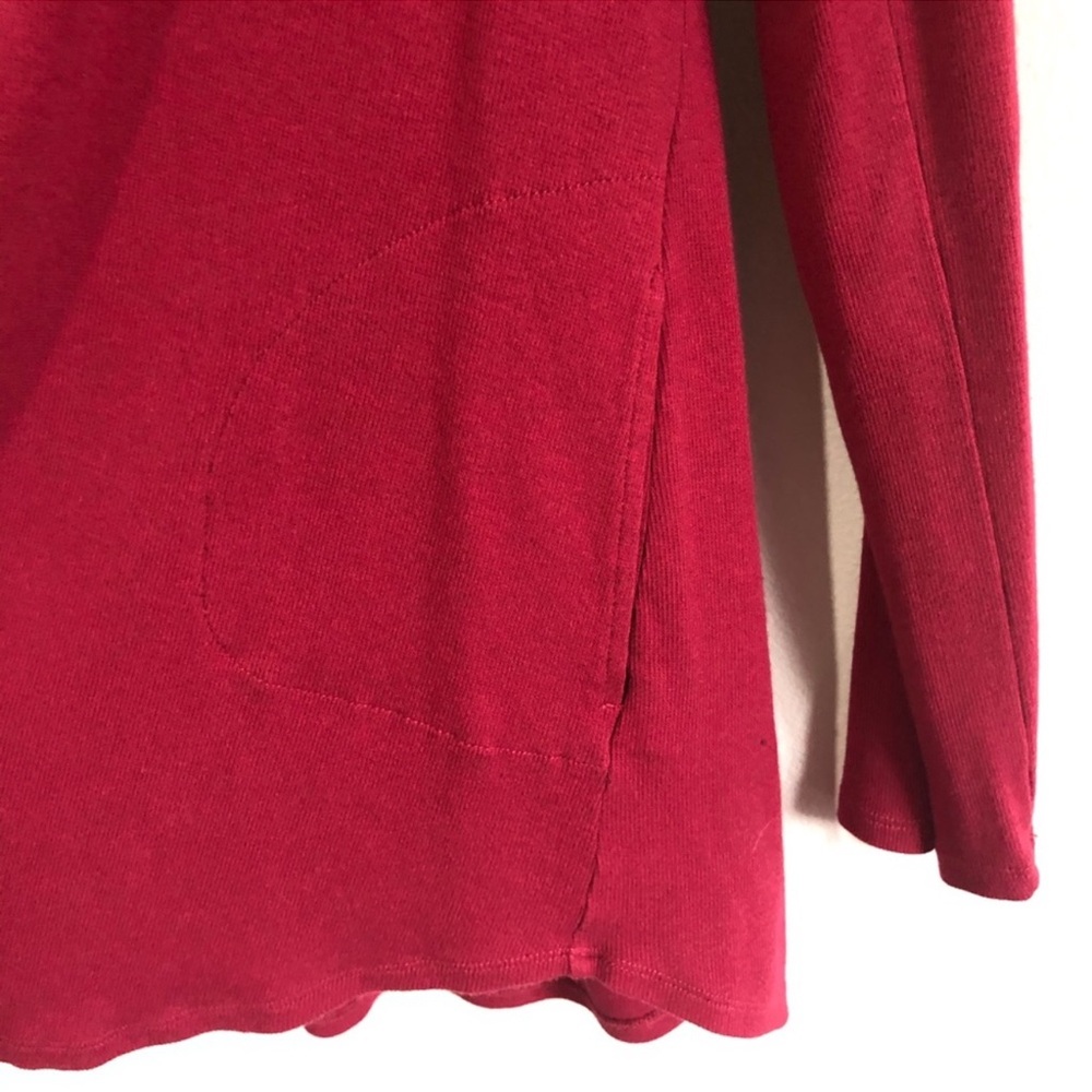 Soft Surrounding Split Neck Roll Tab Tunic Top - image 4